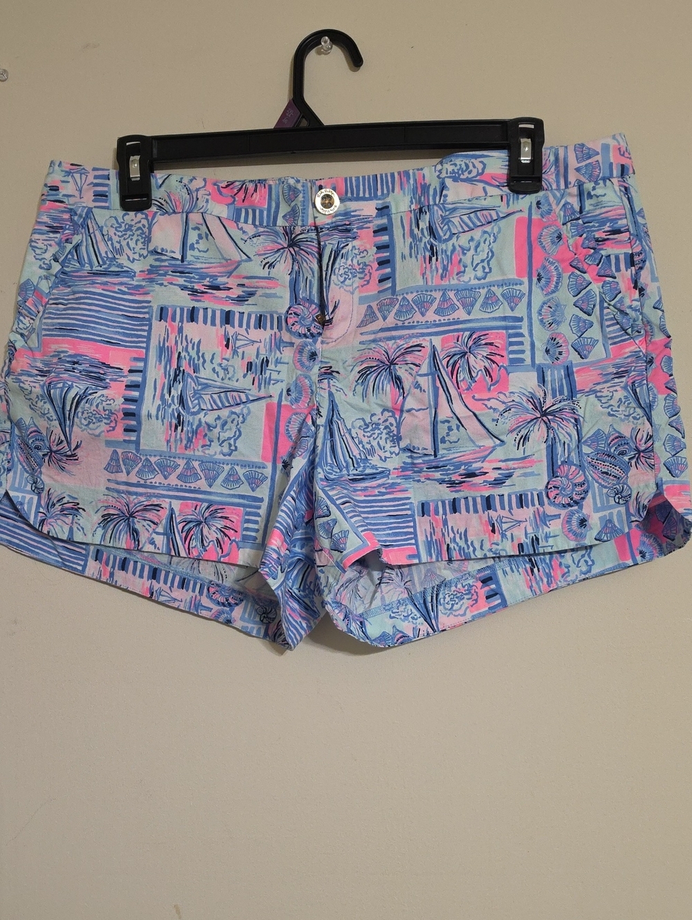 Lilly Pulitzer Tropical Print Shorts in Pink & Blue